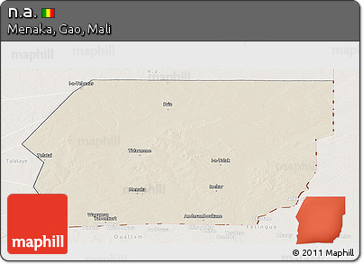Shaded Relief Panoramic Map of N.a., lighten
