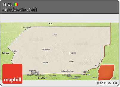 Shaded Relief Panoramic Map of N.a., physical outside