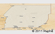 Shaded Relief Panoramic Map of n.a., satellite outside