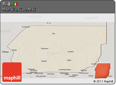 Shaded Relief Panoramic Map of N.a., semi-desaturated