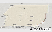 Shaded Relief Panoramic Map of n.a., semi-desaturated