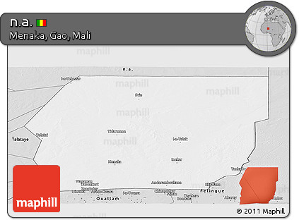 Silver Style Panoramic Map of N.a.