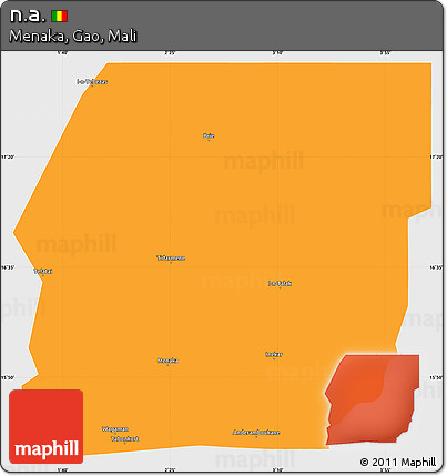 Political Simple Map of N.a., single color outside