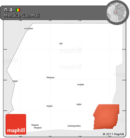 Silver Style Simple Map of N.a., single color outside