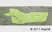 Physical Panoramic Map of Gao, darken, semi-desaturated