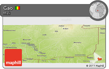 Physical Panoramic Map of Gao