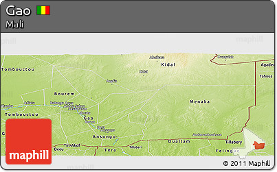Physical Panoramic Map of Gao
