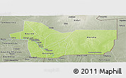 Physical Panoramic Map of Gao, semi-desaturated