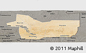 Satellite Panoramic Map of Gao, darken, semi-desaturated