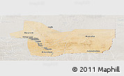 Satellite Panoramic Map of Gao, lighten, semi-desaturated