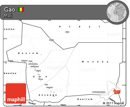 Blank Simple Map of Gao