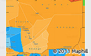 Political Shades Simple Map of Gao, political outside