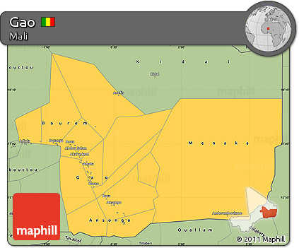Savanna Style Simple Map of Gao