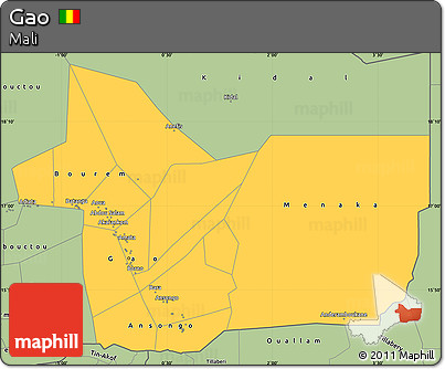 Savanna Style Simple Map of Gao
