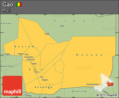 Savanna Style Simple Map of Gao