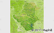 Satellite 3D Map of Bafoulabe, physical outside