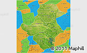 Satellite 3D Map of Bafoulabe, political outside