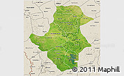 Satellite 3D Map of Bafoulabe, shaded relief outside
