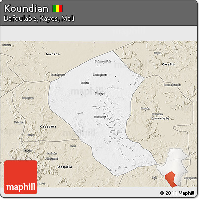 Classic Style 3D Map of Koundian