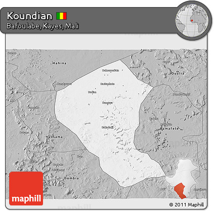Gray 3D Map of Koundian