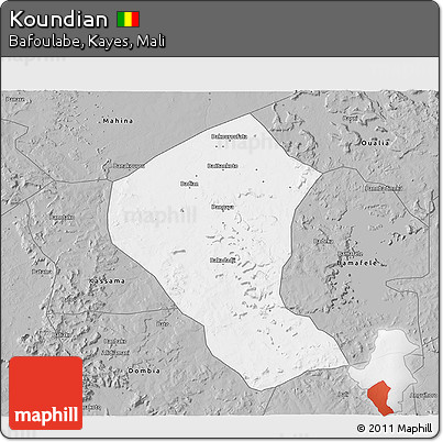 Gray 3D Map of Koundian