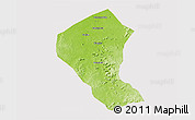Physical 3D Map of Koundian, cropped outside