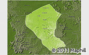 Physical 3D Map of Koundian, darken