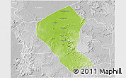 Physical 3D Map of Koundian, lighten, desaturated