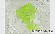 Physical 3D Map of Koundian, lighten, semi-desaturated