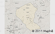Shaded Relief 3D Map of Koundian, semi-desaturated