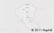 Silver Style 3D Map of Koundian, single color outside