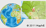 Physical Location Map of Koundian, highlighted parent region