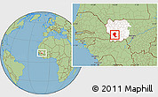 Savanna Style Location Map of Koundian, highlighted grandparent region