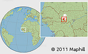Savanna Style Location Map of Koundian, highlighted parent region