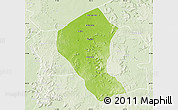 Physical Map of Koundian, lighten