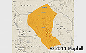 Political Map of Koundian, shaded relief outside