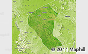 Satellite Map of Koundian, physical outside