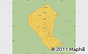 Savanna Style Map of Koundian, single color outside