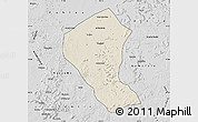 Shaded Relief Map of Koundian, desaturated