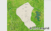 Shaded Relief Map of Koundian, satellite outside