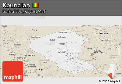 Classic Style Panoramic Map of Koundian