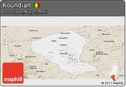 Classic Style Panoramic Map of Koundian