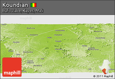 Physical Panoramic Map of Koundian