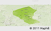Physical Panoramic Map of Koundian, lighten