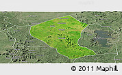 Satellite Panoramic Map of Koundian, semi-desaturated