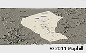 Shaded Relief Panoramic Map of Koundian, darken