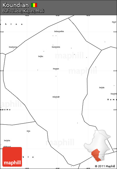 Blank Simple Map of Koundian