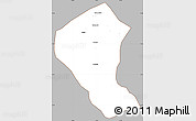 Gray Simple Map of Koundian, cropped outside