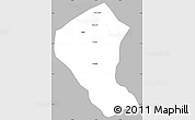 Gray Simple Map of Koundian, single color outside