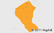 Political Simple Map of Koundian, single color outside